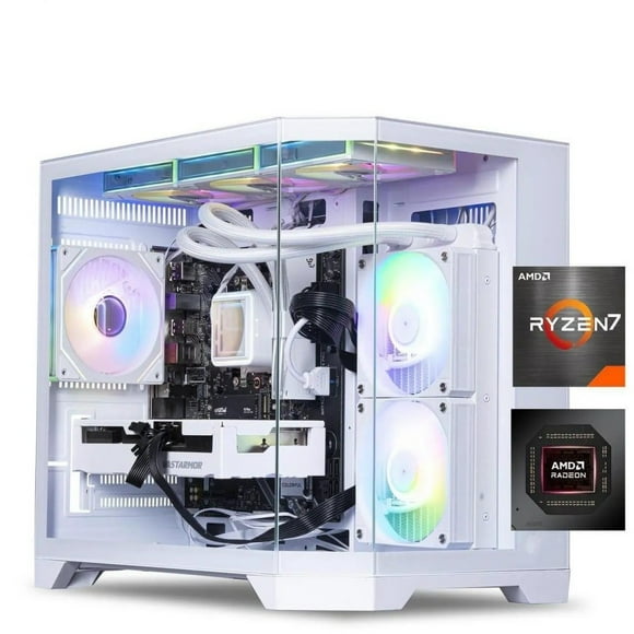 Zhic Gaming Desktop PC, AMD Ryzen 5 9600X, Radeon RX 9060XT 16G, 1TB NVME SSD, 16GB DDR5 RAM , Black, Windows 11 Home