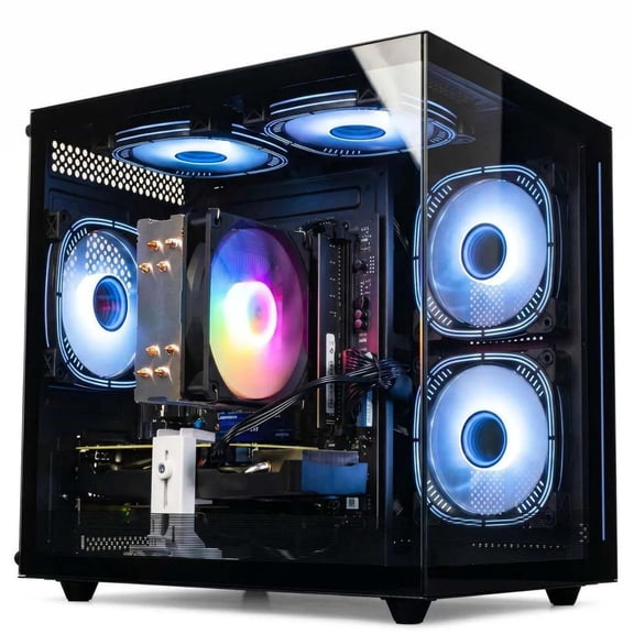 ZHICGCP Gaming Desktop, AMD Ryzen 7 5700X, NVIDIA GeForce RTX 5060, 16GB RAM, 1TB SSD, RGB Fans, Windows 11 Home