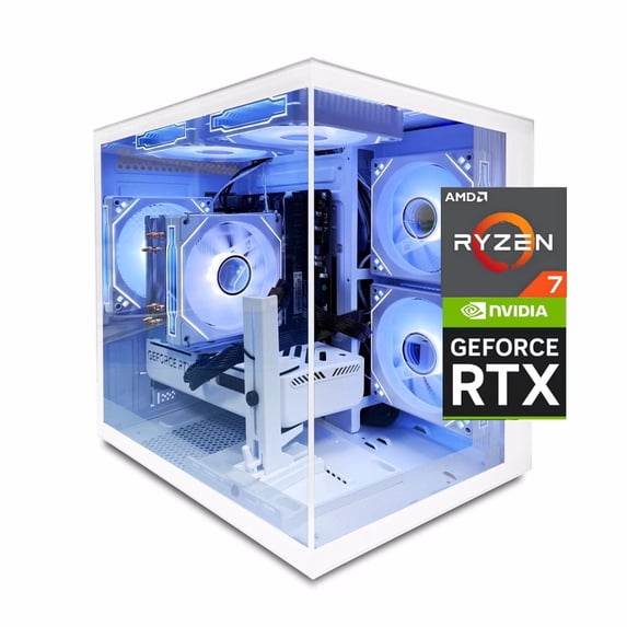 ZHICGCP Gaming Desktop, AMD Ryzen 7 5700X, NVIDIA GeForce RTX 5060, 16GB RAM, 1TB SSD, RGB Fans, Windows 11 Home