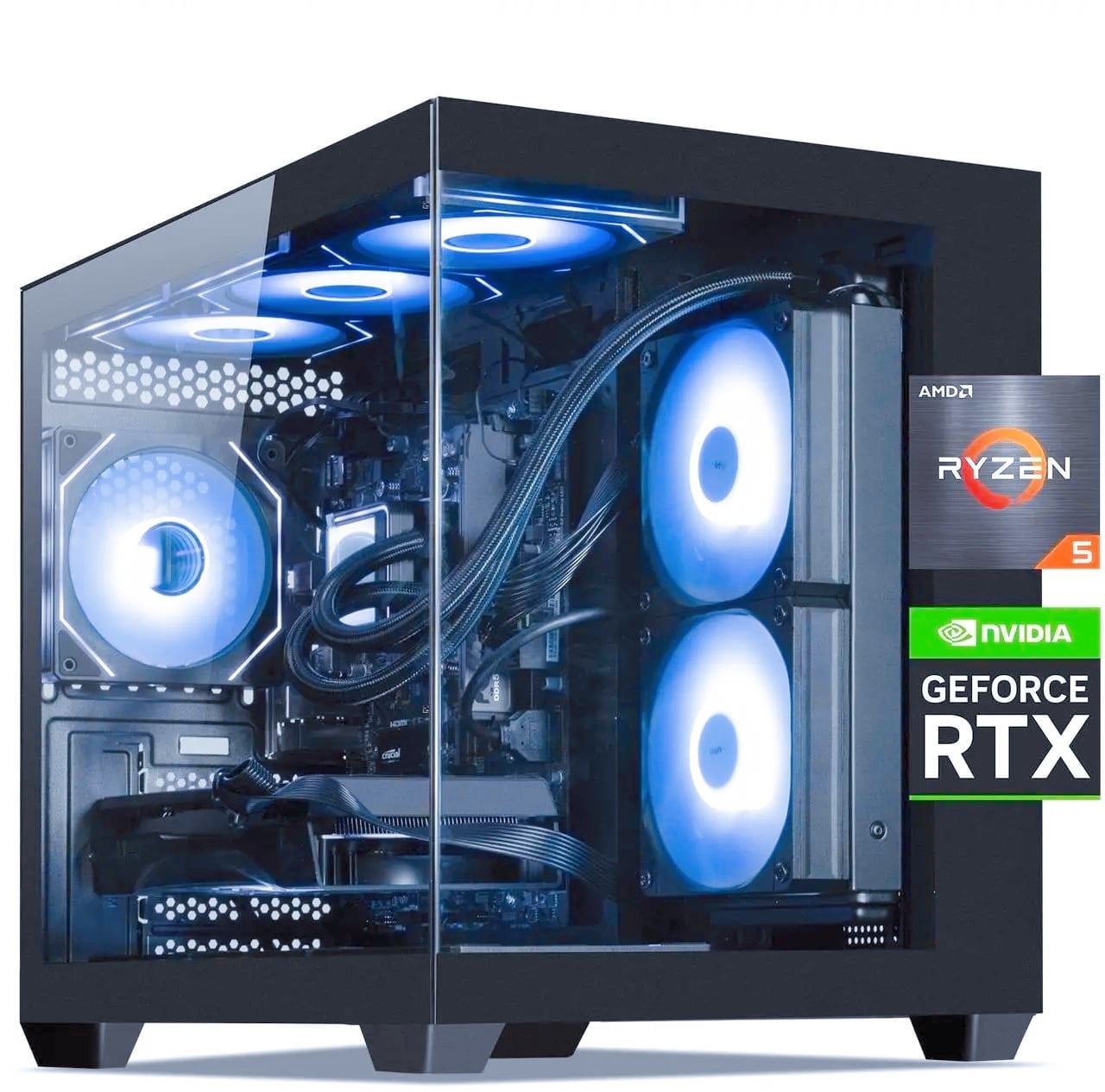 Zhicgcp Gaming PC Desktop Ryzen 5 9600X , RTX5060, 1TB, 16GB RAM, Windows 11 Home