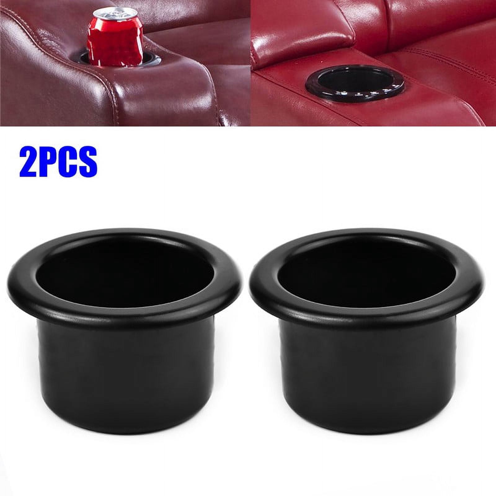 Zhihehui 1pair Car Plastic Black Cup Water Drink Holders Recessed For ...
