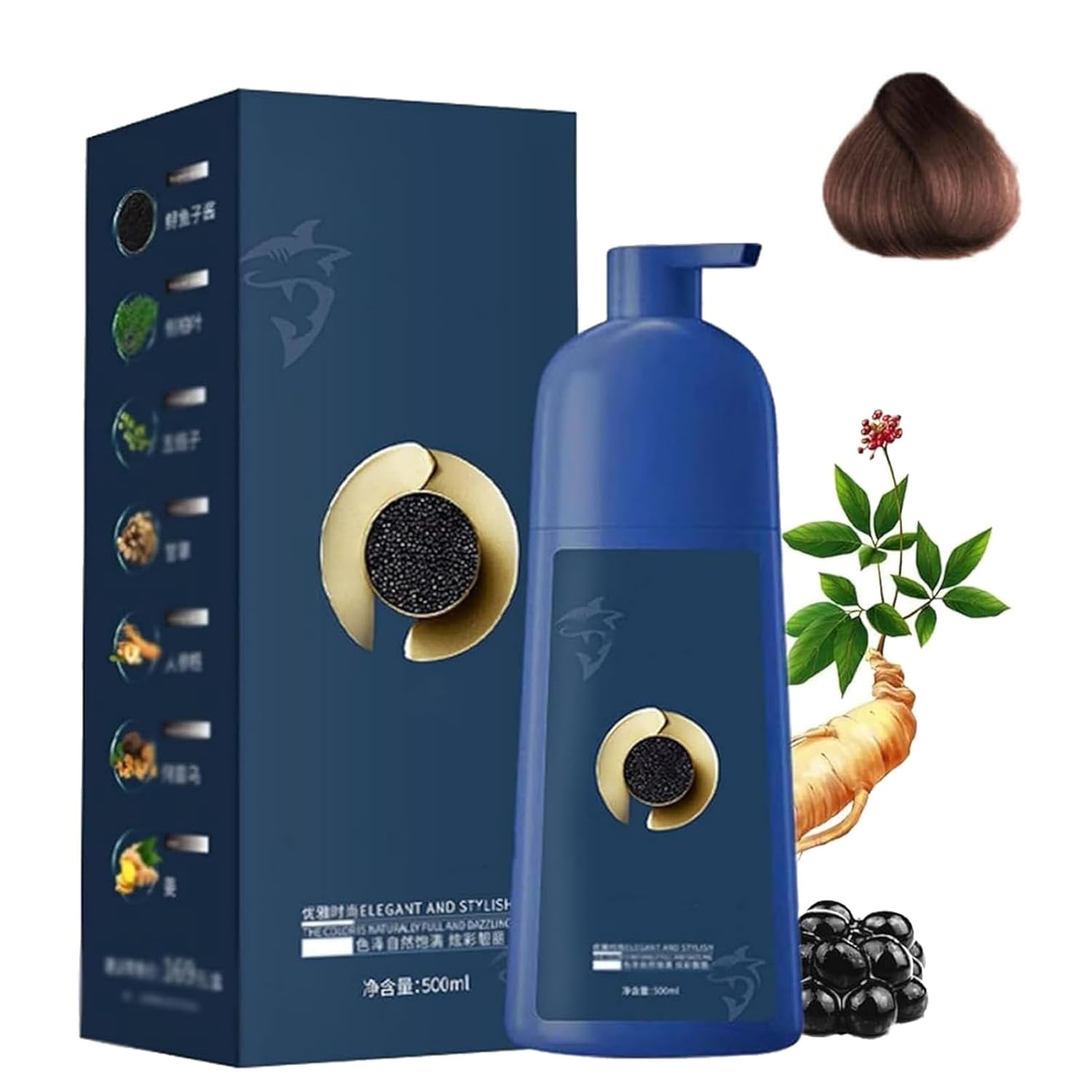 Zhihuashi Caviar Protein Hair Dye, Zhihuashi Herbal Shampoo, Hair Dye Shampoo, Shampoo Hair Dye for Women Men