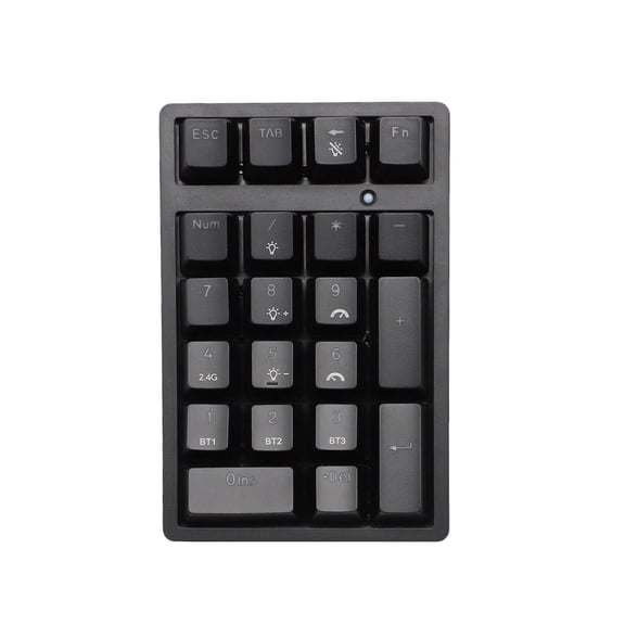 Zhihuico Mechanical Numeric Keypad, Tri-Mode Wireless Number Pad with RGB Backlight, Hot-Swappable External Numpad, Black