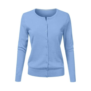 Zhishanbh Cardigan Sweaters for Women Clearance Women's V Neck Cardigan Sweater Plus Jacket Solid Color Knitted Sweater Knit Cardigan Sweaters