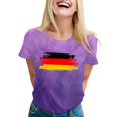 Zhishanbh Flash Deals Womens Tops Women's Summer Round Neck German Flag