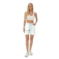 thumbnail image 1 of Xhshgfbi Skorts for Women with pockets Elastic Waist Summer Shorts Women Casual Solid High Waist Cotton And Linen Shorts White XL, 1 of 10