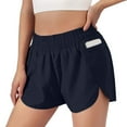 thumbnail image 1 of Xhshgfbi Workout Shorts Women Elastic Waist Running Pockets Sport Pants Womens Athletic Workout Shorts Navy S, 1 of 9