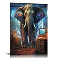 Zhiwo Animal Canvas Wall Art Elephant Poster Print Wall Decor Giant