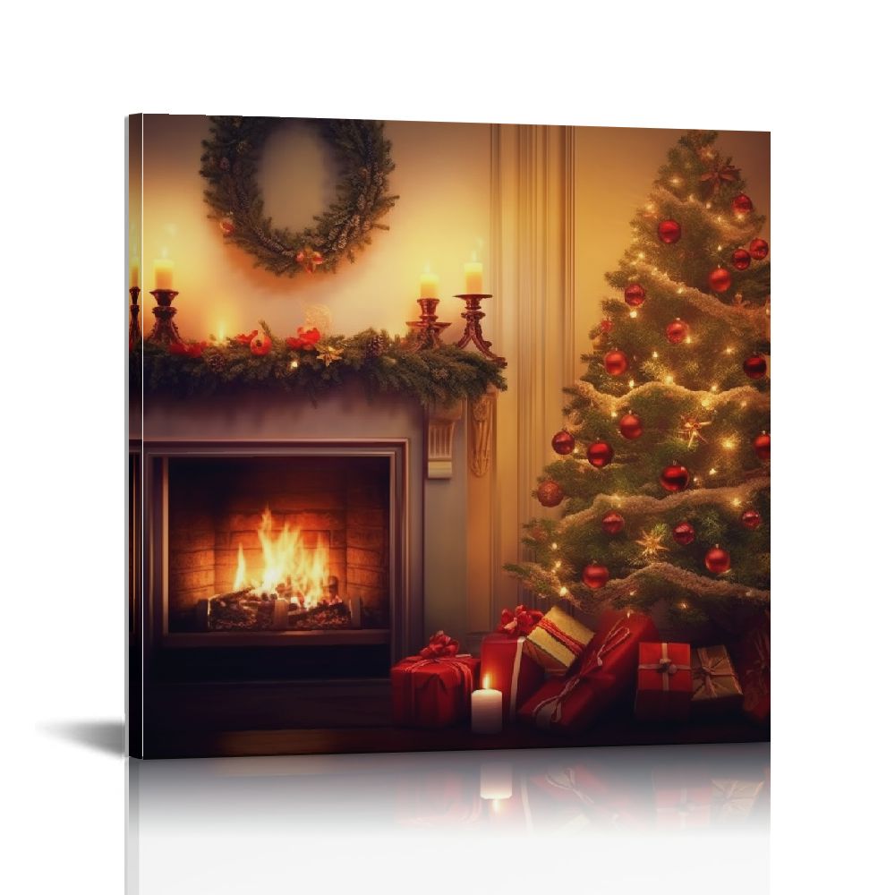 Zhiwo Christmas Fireplace 1 Canvas Art - Home Decor Wall Art Print Poster Painting Large 12x12 in - Walmart.com zhiwo-christmas-fireplace-1-canvas-art-home-decor-wall-art-print-poster-painting-large-12x12-in-walmart-com