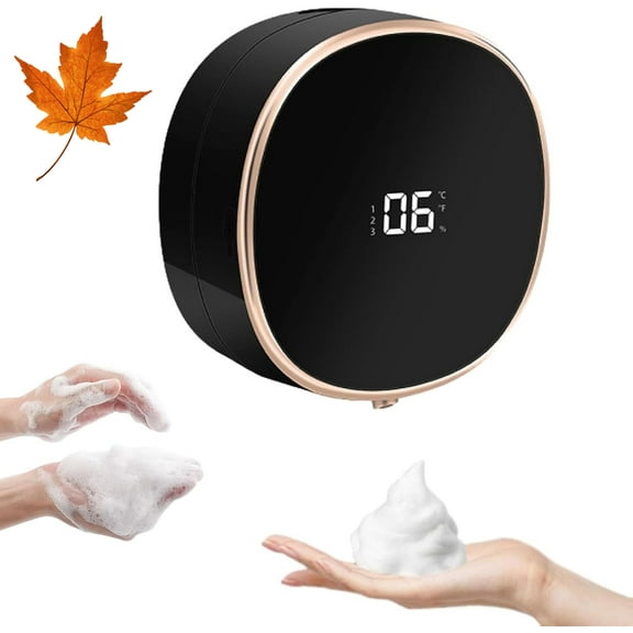 Zhiya Soap Dispenser, Zhiya Automatic Soap Dispenser, Zhiya Automatic Hand Sanitizer, Wall-Mounted Sensor Soapdispenser, Clean and Convenient Bathroom Supplies for Walls, Bathroom, Kitchen (Black)