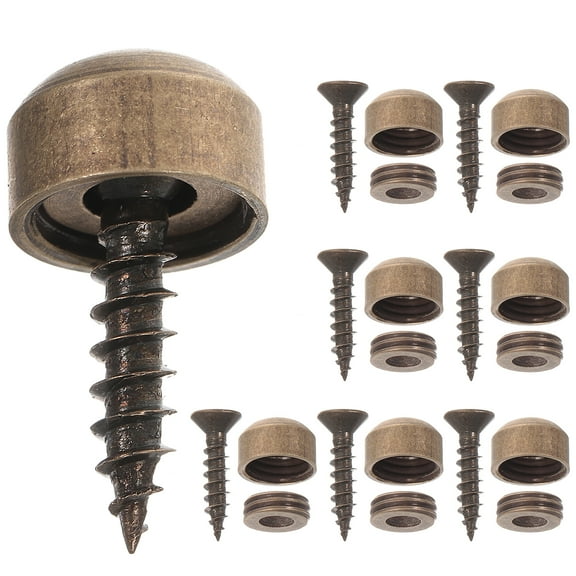 1 Set Decorative Screw Self-tapping Mirror Fixing Screw Fastener With Cap