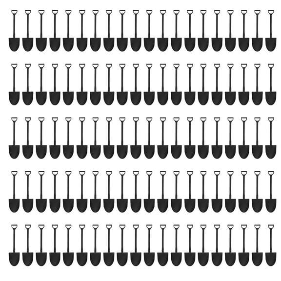 Zhiyie 100pcs Disposable Shovel Spoons Ice Cream Scoops Plastic Desserts Spoons