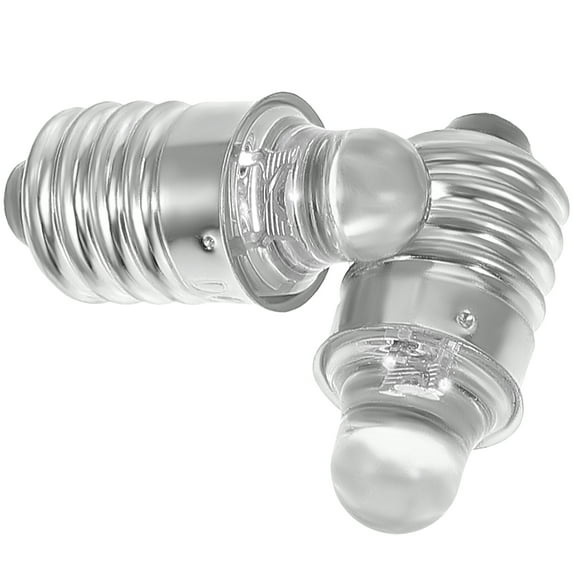 Zhiyie 2pcs Flashlight Bulb 3v Round Light Bulb E10 Socket Screw Base Light Bulb