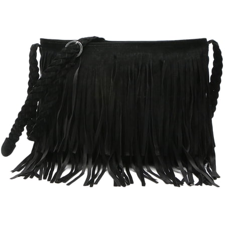 Zhiyie Fringe Crossbody Shoulder Bag Tassel Messenger Bag Fashionable Western Fringe Purse