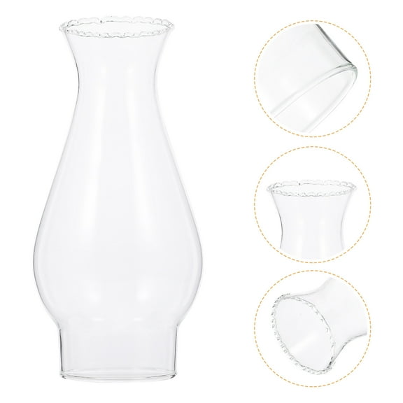 Lamp Glass Oil Chimney Shade Replacement Shades Parts Clear Indoor Lantern Kerosene Cover Lamps Globes Globe Vintage Use