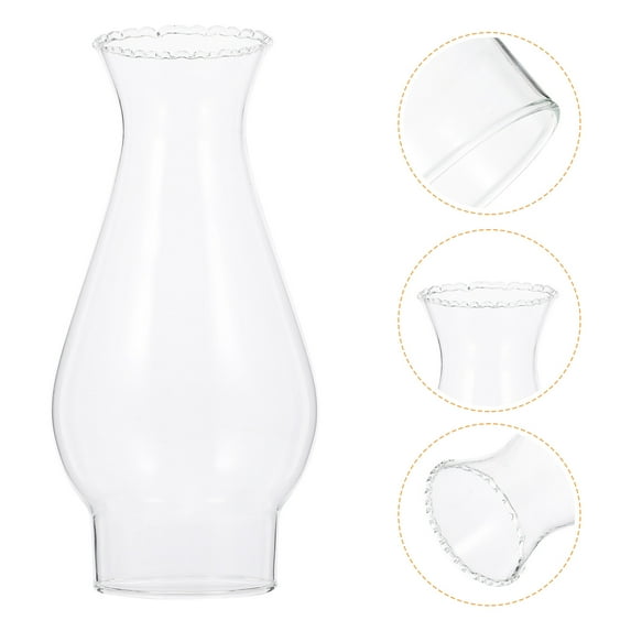 Lamp Glass Oil Chimney Shade Replacement Shades Parts Clear Indoor Lantern Kerosene Cover Lamps Globes Globe Vintage Use