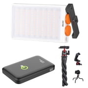 Zhiyun FIVERAY M40 40W Bi-Color Pocket LED Light, Bundle with Green Extreme 10000mAh Qi Wireless Power Bank and Ulanzi MT-11 Tripod with Ball Head