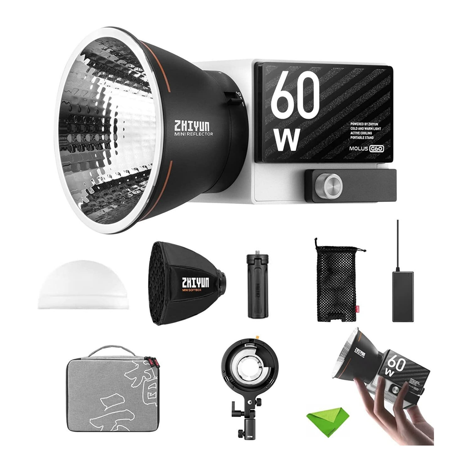 Zhiyun MOLUS G60 Bi-Color Pocket COB Monolight (Combo Kit) Zhiyun MOLUS G60 Bi-Color Pocket COB Monolight (Combo Kit)