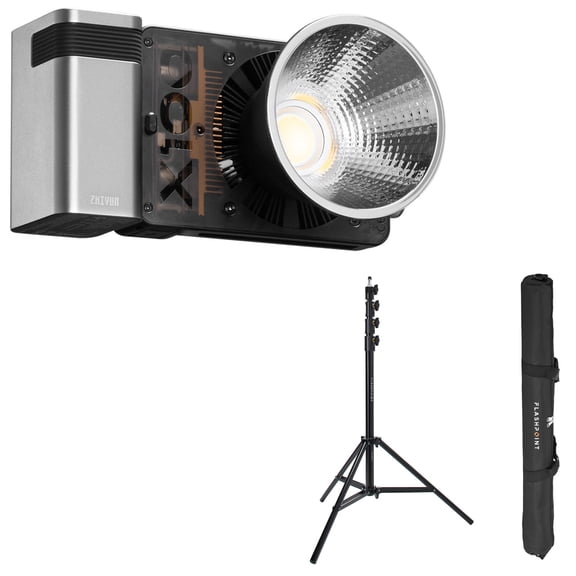 Zhiyun MOLUS X100 100W Bi-Color Pocket COB LED Light Combo Kit, Bundle with 9.5' Pro Air-Cushioned Light Stand