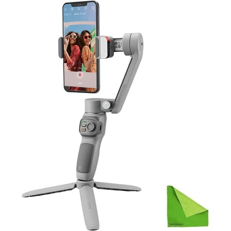 Zhiyun SMOOTH-Q3 Gimbal Stabilizer for Smartphone Android Cell Phone iPhone 3-Axis Handheld Gimble Stick w/ Tripod Stand LED Fill Light for Tiktok YouTube Vlog Video Kit Face/Object Tracking