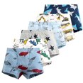 thumbnail image 1 of Zhlaeerr 3Pack Toddler Kids Boys Boxer Briefs Underwear Baby Dinosaur Cotton Briefs Dinosaur Training Boyshorts Baby Underwear Flat Corner Pants for 3-8 Years Old, 1 of 9