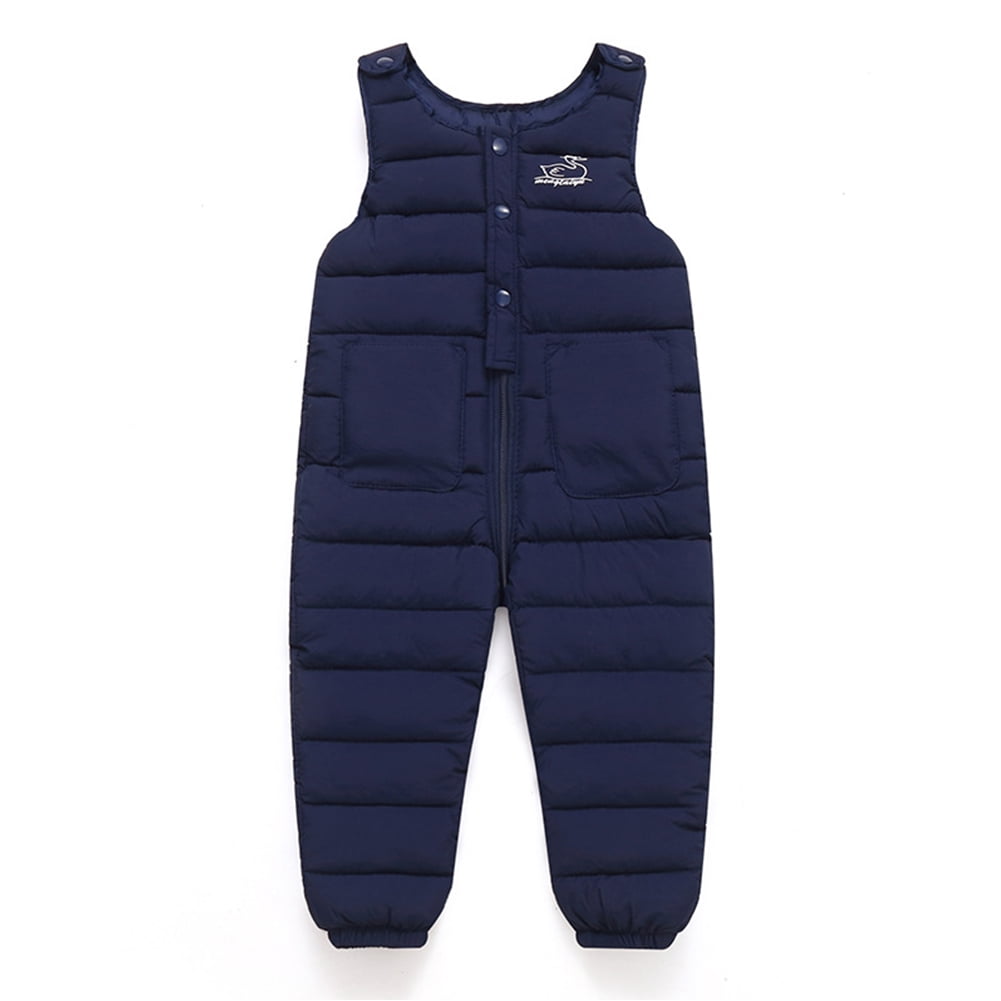 Baby Winter Snow Bib Pants - Fleece Lined Windproof Overalls For Boys & Girls (6M-5Y)