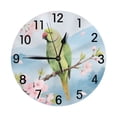 thumbnail image 1 of Zhmjortal 10 Inch Bird And Flower Pattern pattern Wall Clock Silent Non Ticking Round Clock Battery Operated Fruit Clock Farmhouse Wall Clock for Living Room Kitchen Bedroom Office Decoration, 1 of 7