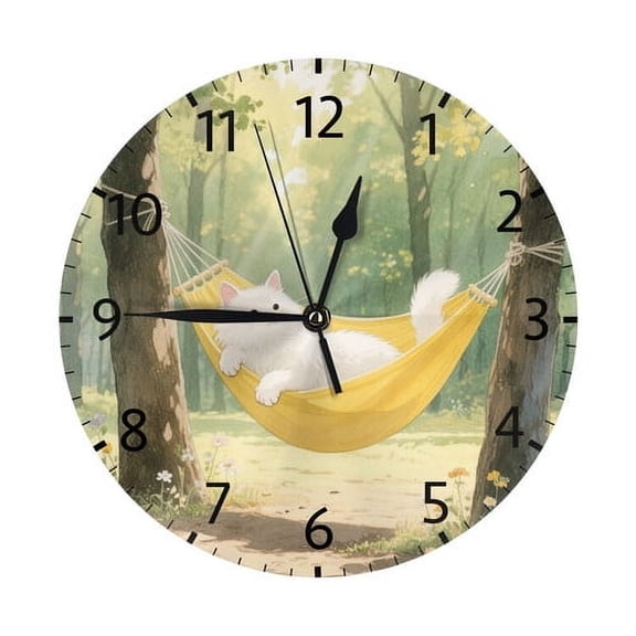 Zhmjortal Animal Pattern Round Wall Clock Silent Non Ticking Battery Operated Clock 10 Inch, Kitchen,Home,Bathroom,Bedroom,Office or School