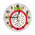 thumbnail image 1 of Zhmjortal Fruit Wall Clock Silent Non-Ticking Kitchen Desk Decor Clock Battery Operated Quartz Analog Round Clocks 10 in for Bedroom Bathroom Living Room, 1 of 7