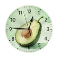 thumbnail image 1 of Zhmjortal Round Wall Clock Silent Non-Ticking Battery Operated Clock 10 Inch, Fruit Pattern Home Decor for Living Room, Kitchen, Bedroom, and Office, 1 of 7