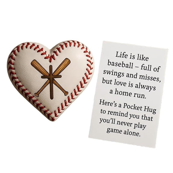 Zhmrfg Baseball Themed Pocket Collection, Inspirational Message Card Heartfelt Keepsake, Passion Perseverance Gift For Baseball Softball Lovers Senior Night Recovery Thank You Home Office Decor