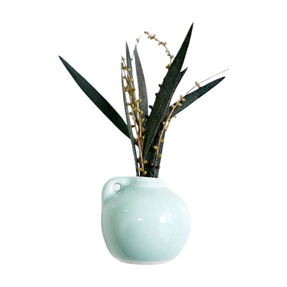 Zhmrfg Mini Ceramic Vase Refrigerator Magnet Food-Safe Glazed Kitchen Decor Decorative Magnetic Ornament For Fridge Filing Cabinet Home Office Creative Gift For Children Adults