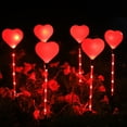 thumbnail image 1 of Zhmrfg Valentine's Day Decor,6-in-1 Solar String Lights,19.3" LED Heart Valentine Elements Waterproof Outdoor Decor for Garden Patio Fence Porch Pathway Valentine's Day Holiday Party Romantic Gift, 1 of 7