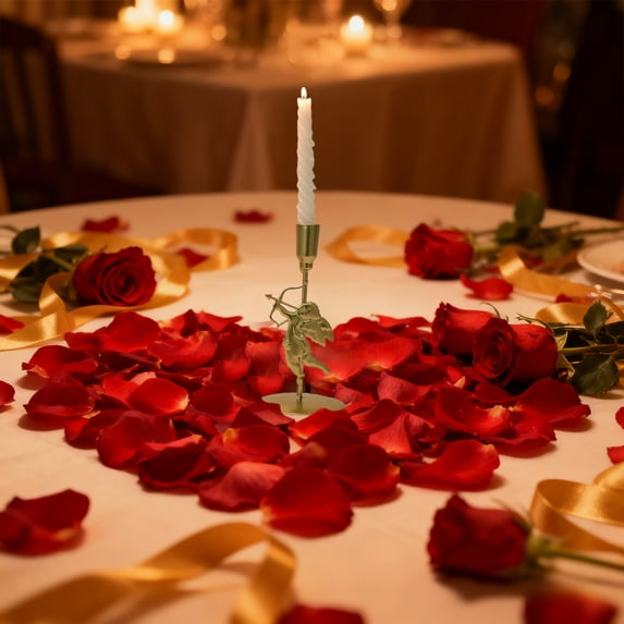 Zhmrfg Valentine's Day Decor Iron Metal Candlestick Wedding and Holiday Decor, Tall Candlestick Holder for Home Christmas and Valentine's Day Crafts, Elegant Romantic Lighting for Any Event