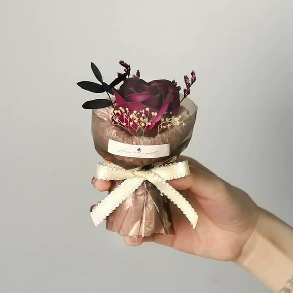 Zhmrfg Valentine's Day Decor Mini Pocket Flower Bouquet Rose Sunflower Everlasting Compact Portable Decor For Home Office Birthday Gift Valentine's Day Present For Lover Friend Thoughtful Gesture