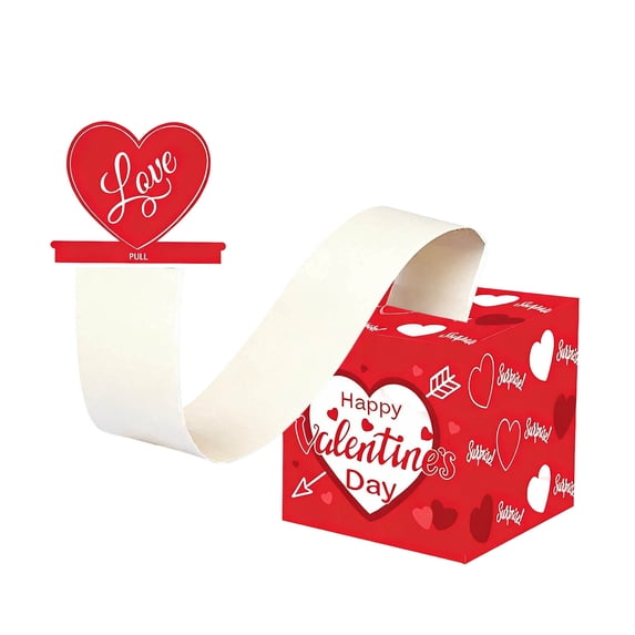 Zhmrfg Valentine's Day Decor, Valentines Day Money Drawer Paper Box, Innovative Surprise Cash Gift Box Heartwarming Design for Love Romantic Dinner Proposal Valentine's Day Party Anniversary Gift