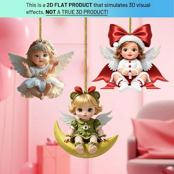 Zhmrfg Valentine's Day Decorations-Christmas Decor Festival Baby 2D Pendant, Cute Multifunctional Durable Multi-Color Safe Decor for Bag Car Rearview Mirror Holiday Decoration Daily Use Party Favors