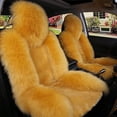 thumbnail image 1 of Zhmrfg Winter Furry Car Seat Cushion, 47.24x23.62 Inch Soft Warm Non-Slip Wool-Like, Universal Fit Breathable Foldable Easy to Clean, Cold Weather Driving Car Seat Cover for All Seasons, 1 of 6