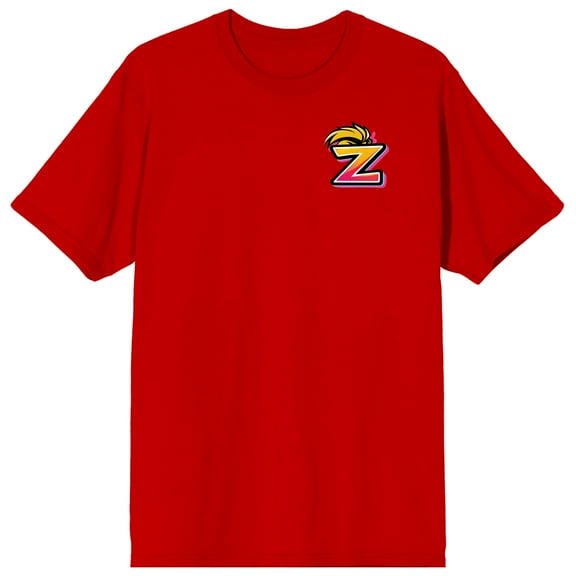 Zhong Sunburst Logo Adult Red Double-Sided Short Sleeve Tee - Medium