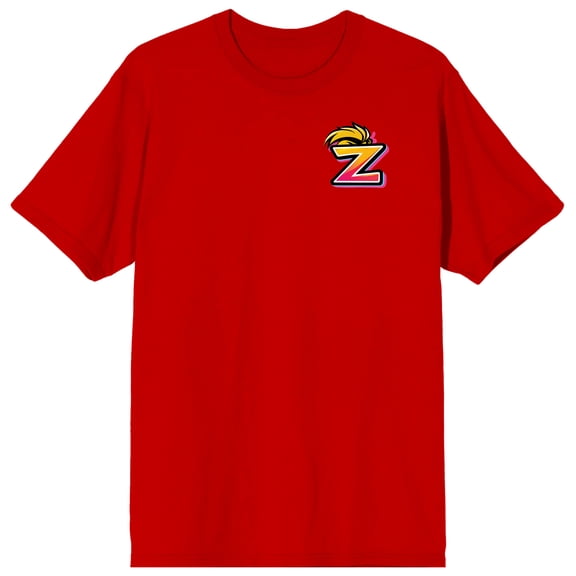 Zhong Sunburst Logo Adult Red Double-Sided Short Sleeve Tee - Small