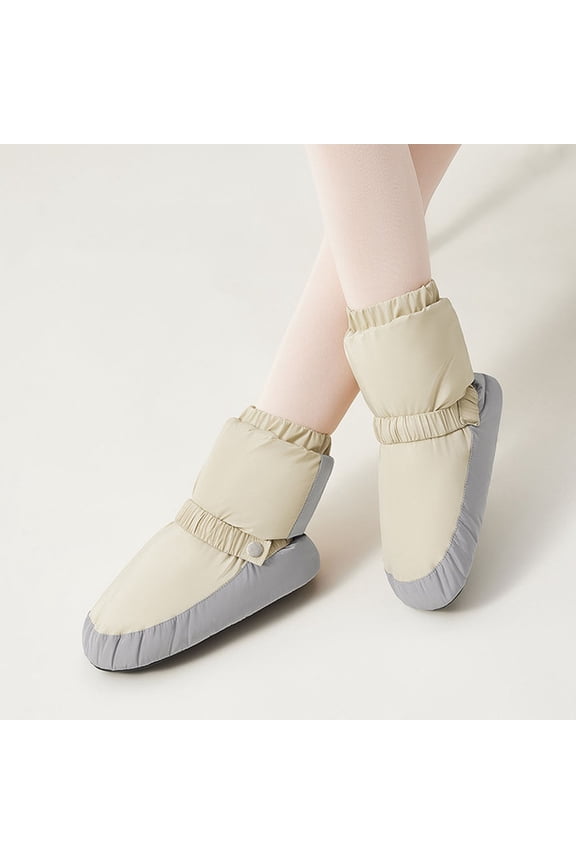 Zhongda Children's Dance Warm Boots Warm Up Shoes Soft Soled Children's Dance Practice Shoes Winter Dance Shoes girls shoes