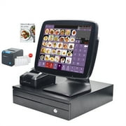 ZHONGJI Point of Sale Systems POS Machine Intel Celeron J4125 RAM 8G Hard Disk 128G Win10 PC includes Software for Restaurants