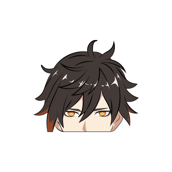 Zhongli Peeker Sticker  Genshin Impact Anime Vinyl Decal | Laptop, Car, or Window Sticker