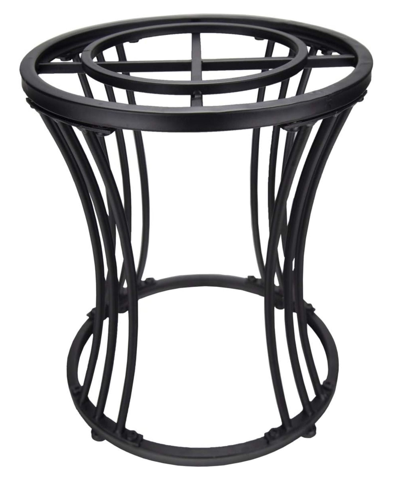 Matte Black Iron Mini Pond Stand with Powder-Coated Finish