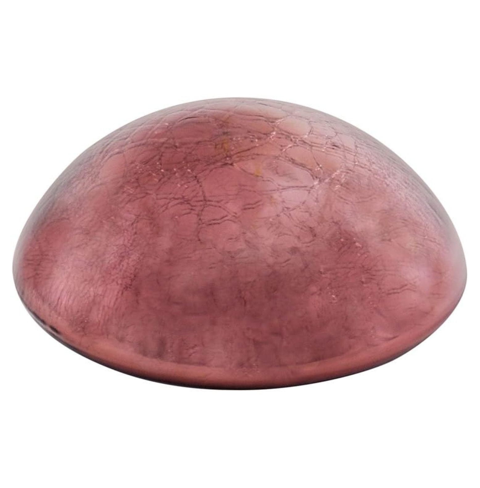 Plum Crackle Glass Toadstool Garden Ornament