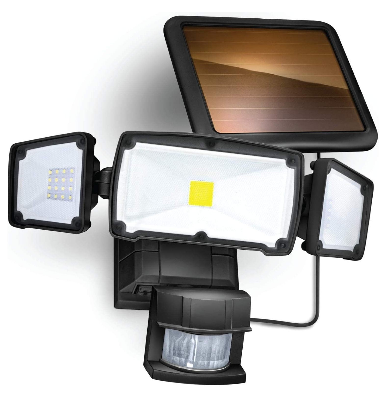 Zhongpeng Security Sensor Outdoor Light Solar Light Outdoor Weatherproof Triple Head LED