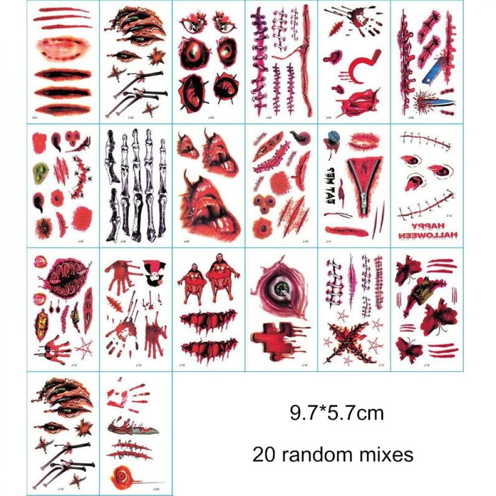 Zhongxinda Halloween Tattoo Stickers Fake Scar Stickers Simulation Scar