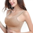 thumbnail image 1 of Zhongxinda Women Sexy Lace Bralette Top Underwear Women Crop Top Bras Wirefree Padded Push Up Bra One-Piece Seamless Bra, 1 of 6