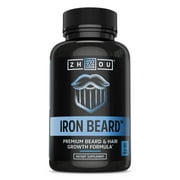 Zhou Iron Beard | Growth Vitamin Supplement for Men | 30 Servings, 60 Capsules