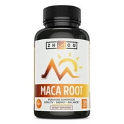 Zhou Maca Root | Wellness Supplement for Men & Women | Boosts Energy | 60 Servings, 120 Count